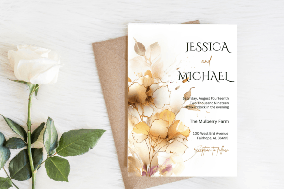 Download Autumn Golden Wedding Invitation - Golden Collection