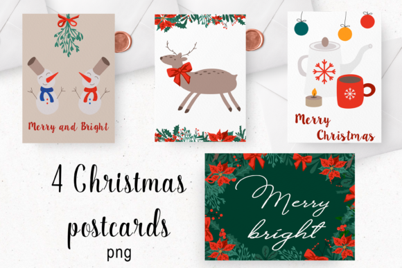Download Christmas Postcard Printable. - Premium Bundle
